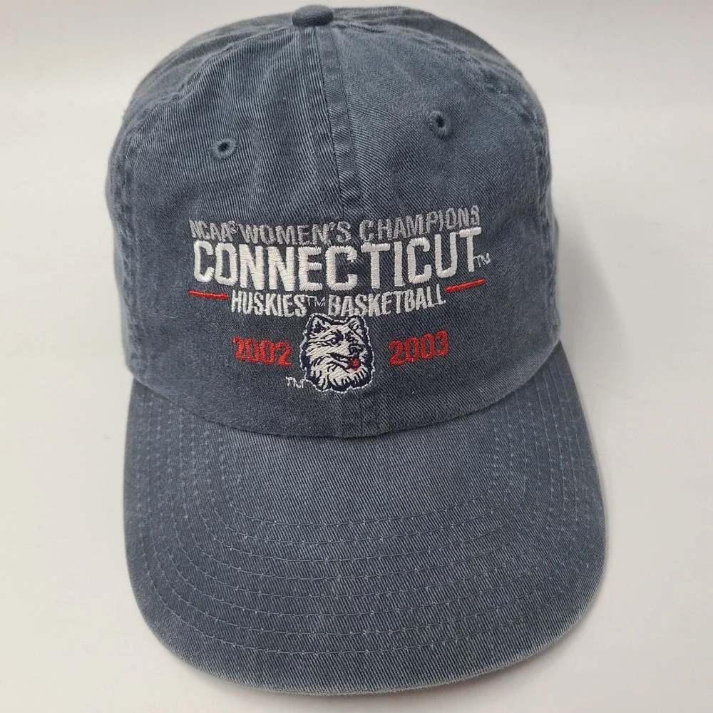 Vintage UConn Huskies Hat NCAA 2002 2003 Womens Basketball National Champions‎